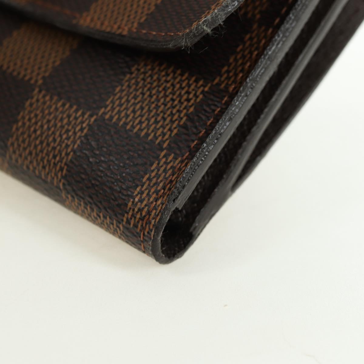 LOUIS VUITTON Damier Ebene Portefeuille Anais Wallet N63242 LV Auth am11625A