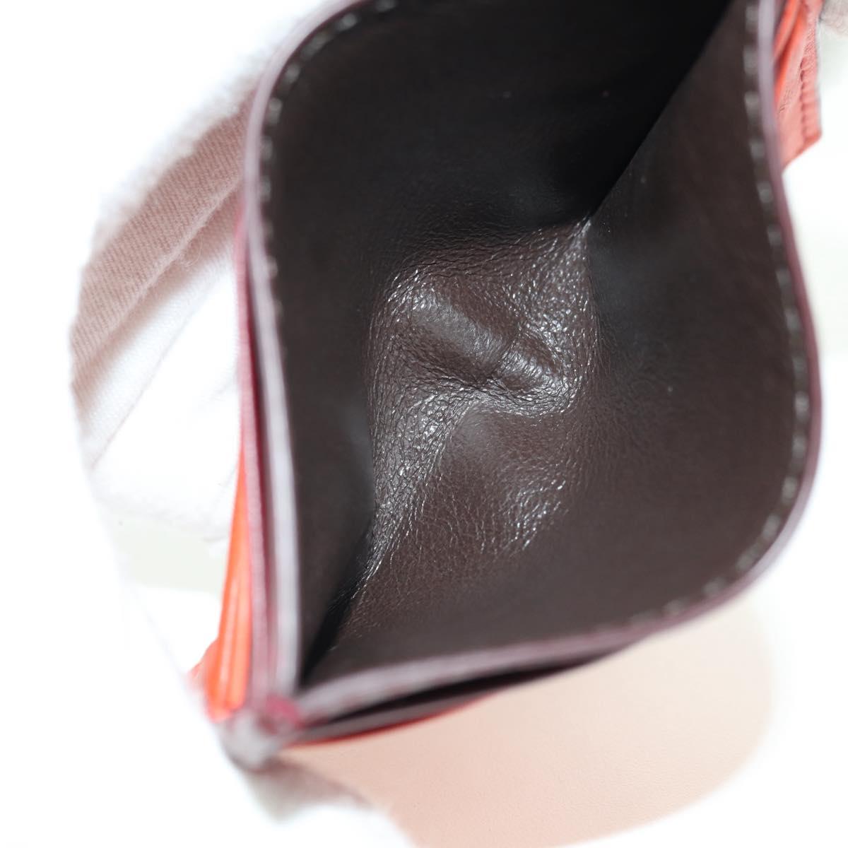 BOTTEGA VENETA INTRECCIATO Card Case Leather Orange Auth am11631V