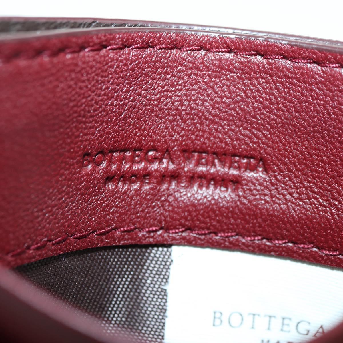 BOTTEGA VENETA INTRECCIATO Card Case Leather Orange Auth am11631V