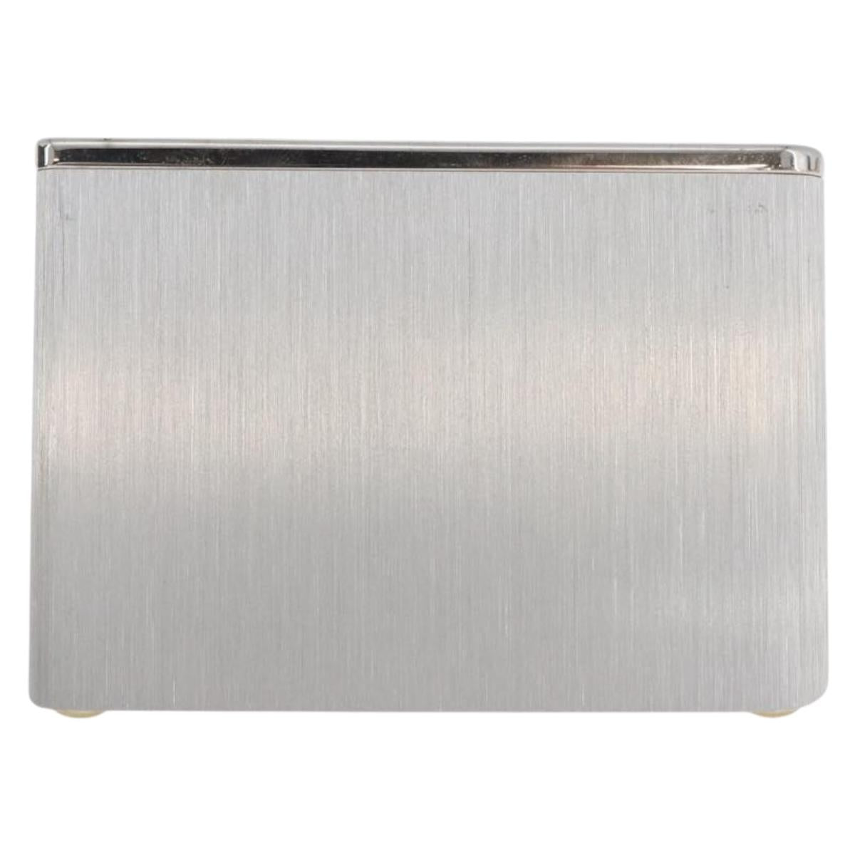 GUCCI Table Clock metal Silver Auth am11633