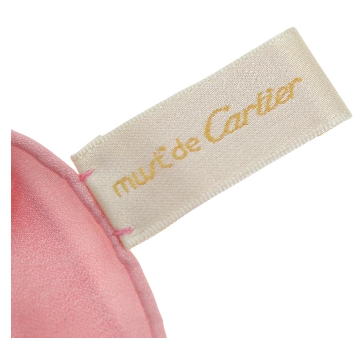 CARTIER Scarf Silk Pink Auth am11636V