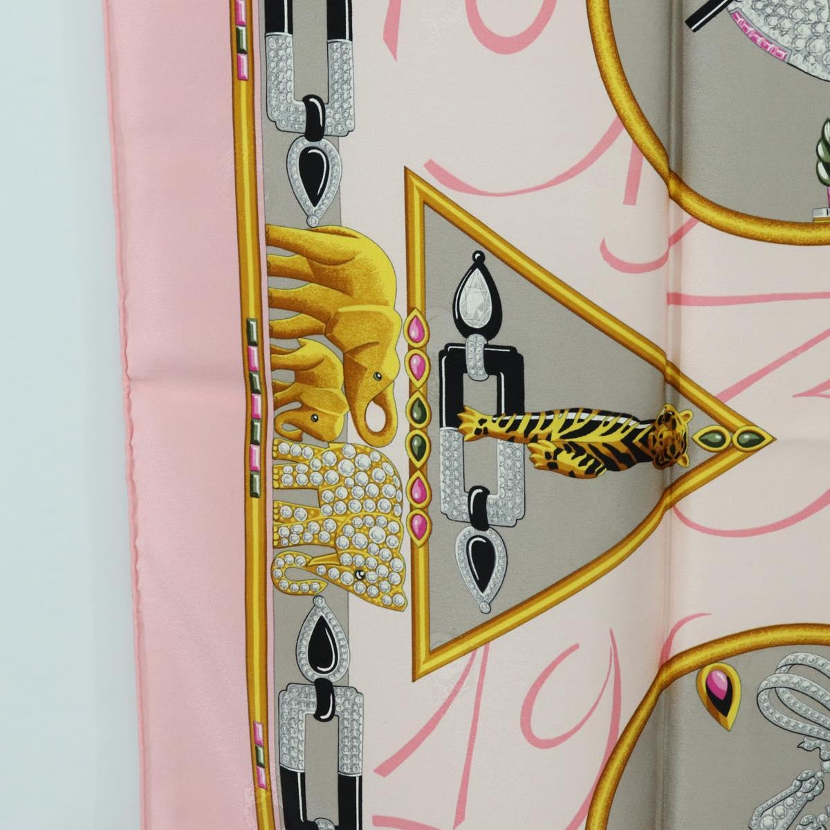 CARTIER Scarf Silk Pink Auth am11636V