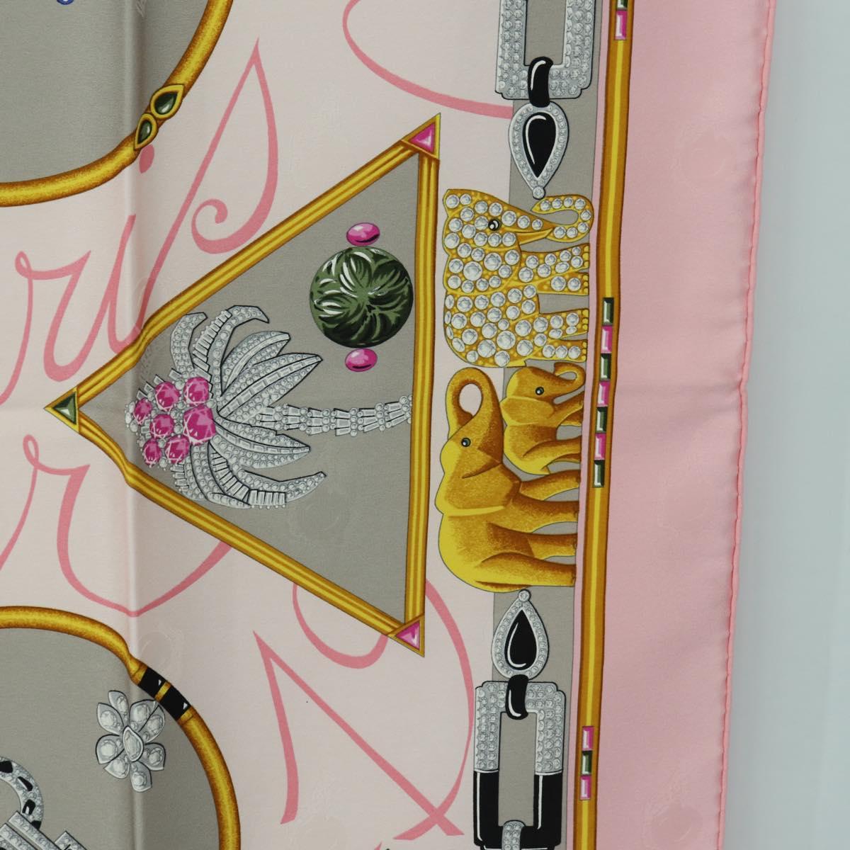 CARTIER Scarf Silk Pink Auth am11636V