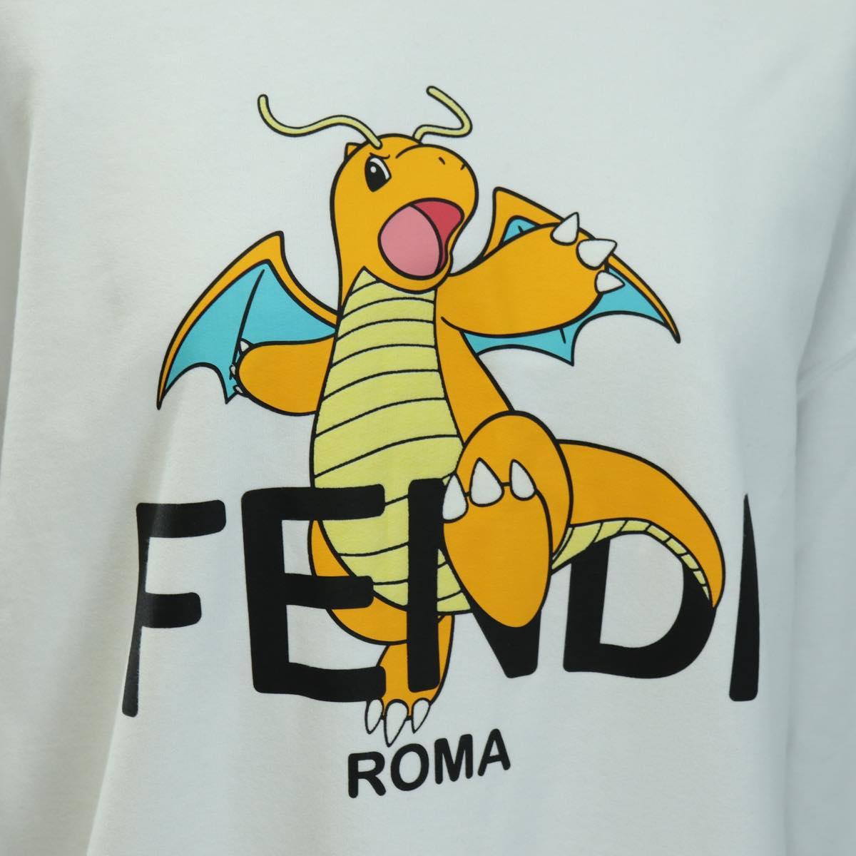 FENDI FENDI x FRGMT x POKÉMON Hoodie Kairyu Cotton XS White Auth am11639SM