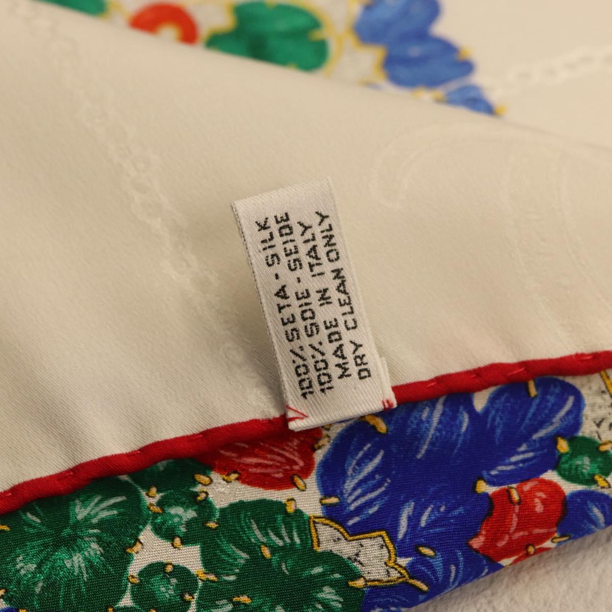 CARTIER Scarf Silk White Auth am11641A