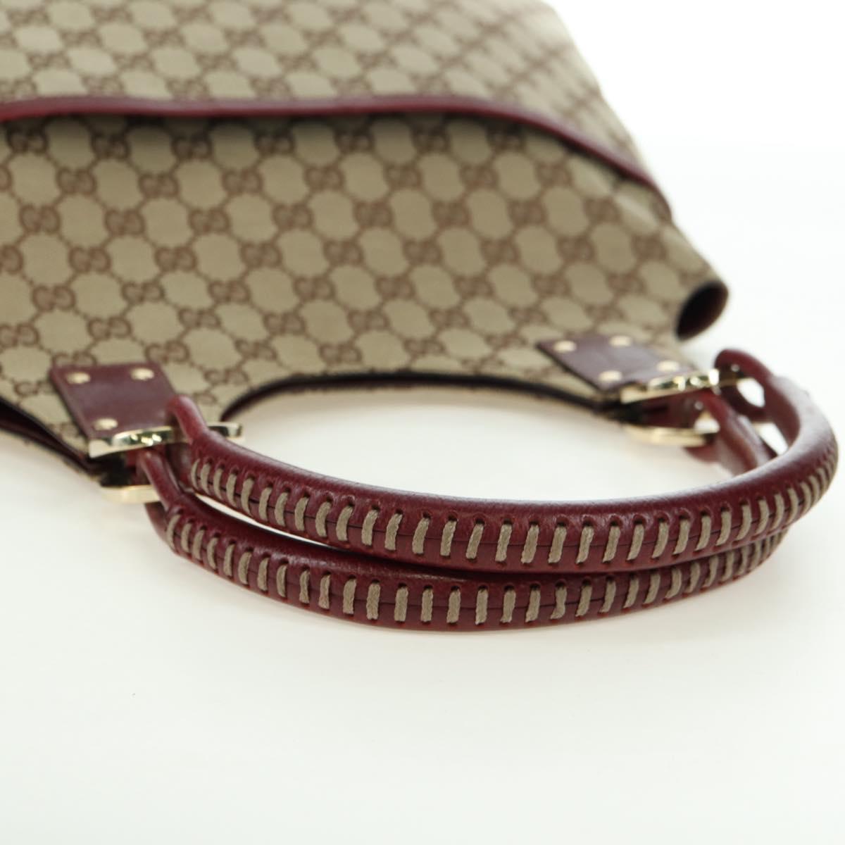 GUCCI GG Canvas Tote Bag Beige Gold 132260 Auth am11649V