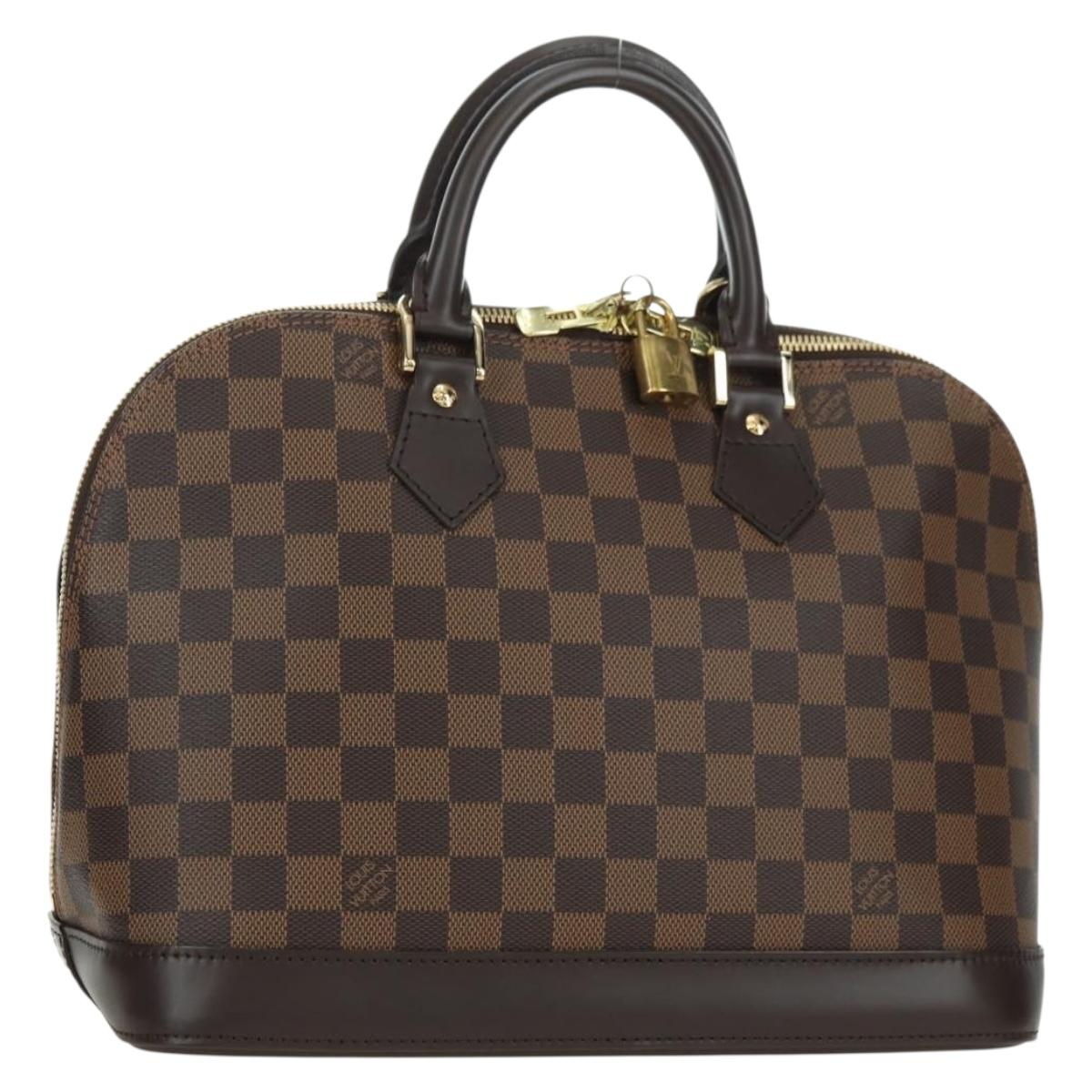 LOUIS VUITTON Damier Ebene Alma Hand Bag N51131 LV Auth am11651SAV