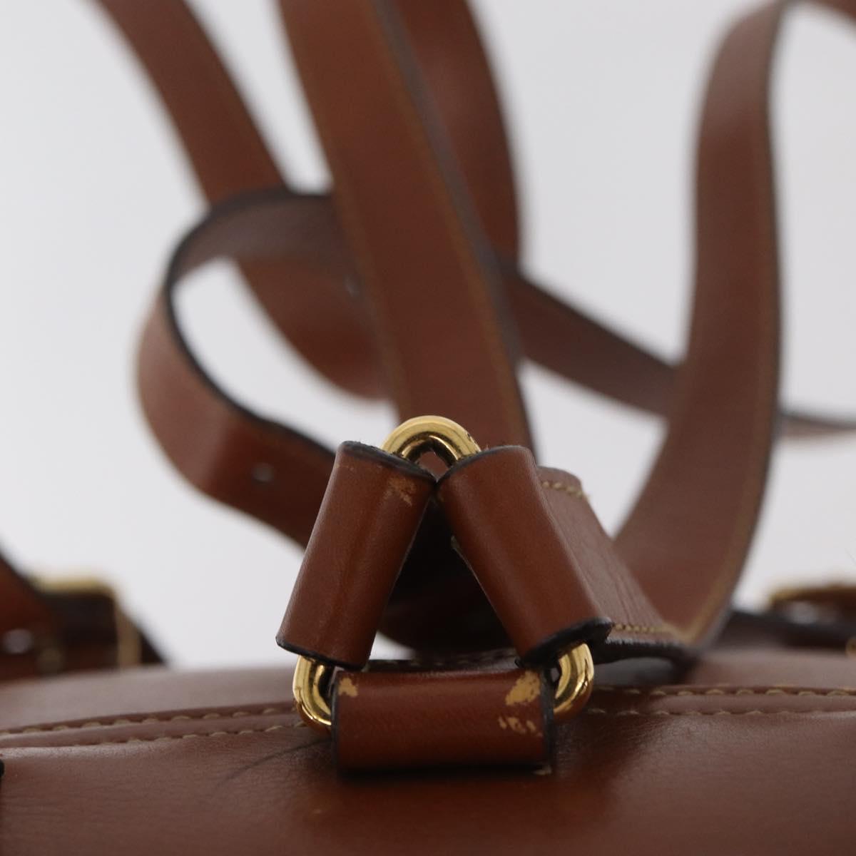 GUCCI Bamboo Mini Backpack Leather Outlet Brown Gold 003 1705 0030 Auth am11663A