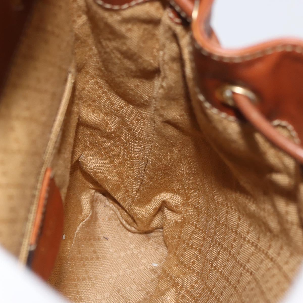 GUCCI Bamboo Mini Backpack Leather Outlet Brown Gold 003 1705 0030 Auth am11663A