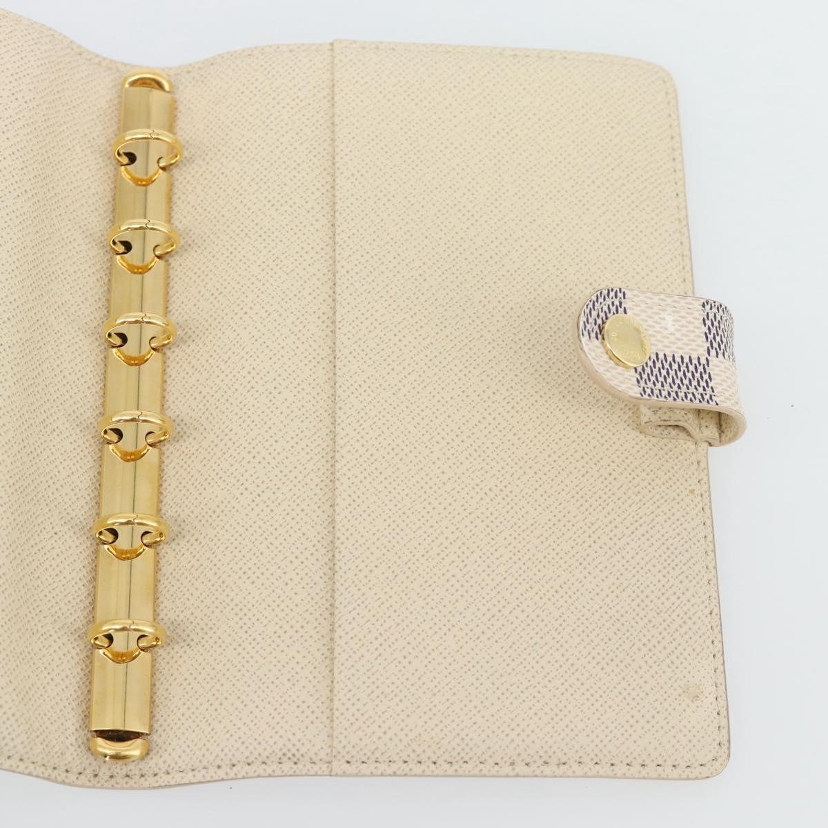 LOUIS VUITTON Damier Azur Agenda PM Day Planner Cover R20706 LV Auth am11664A