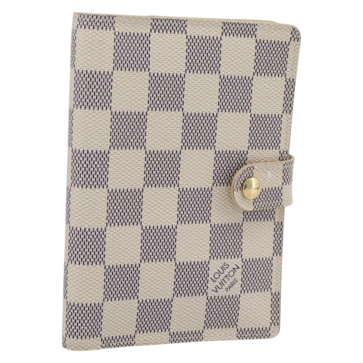 LOUIS VUITTON Damier Azur Agenda PM Day Planner Cover R20706 LV Auth am11664A