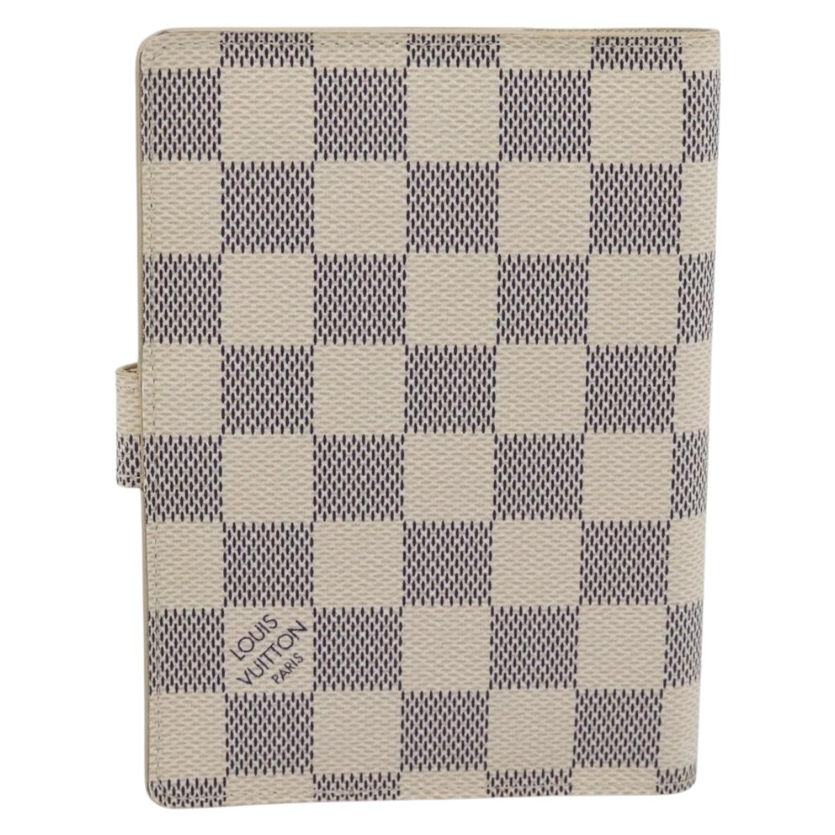 LOUIS VUITTON Damier Azur Agenda PM Day Planner Cover R20706 LV Auth am11664A