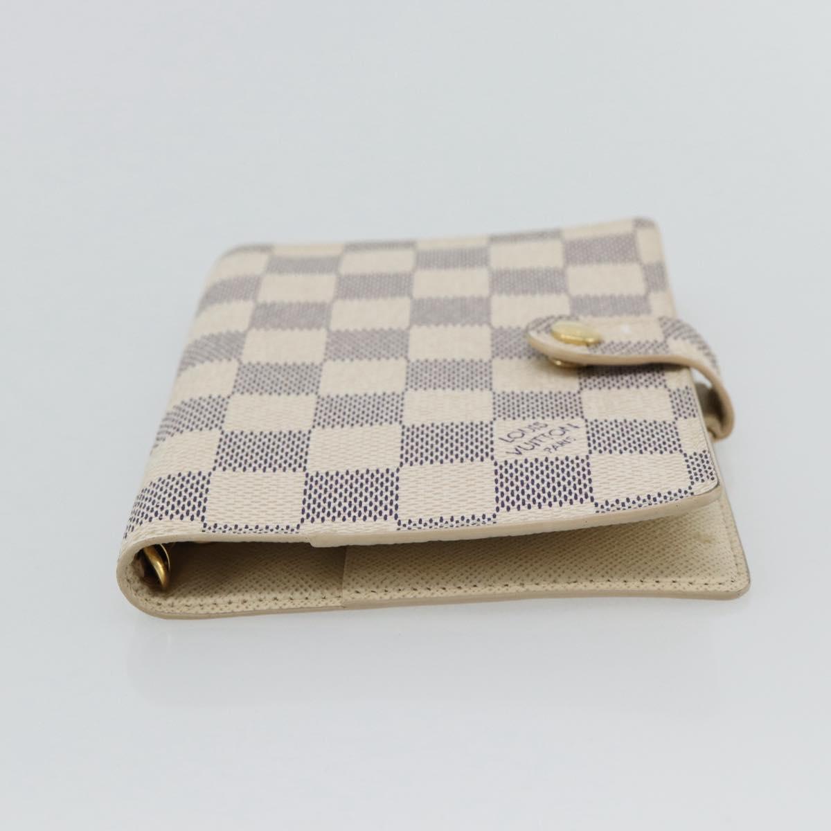 LOUIS VUITTON Damier Azur Agenda PM Day Planner Cover R20706 LV Auth am11664A