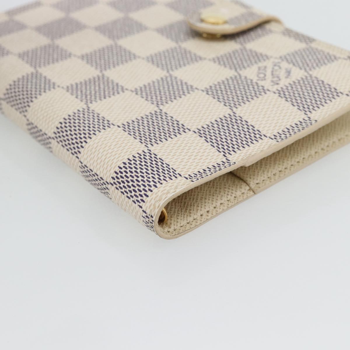 LOUIS VUITTON Damier Azur Agenda PM Day Planner Cover R20706 LV Auth am11664A