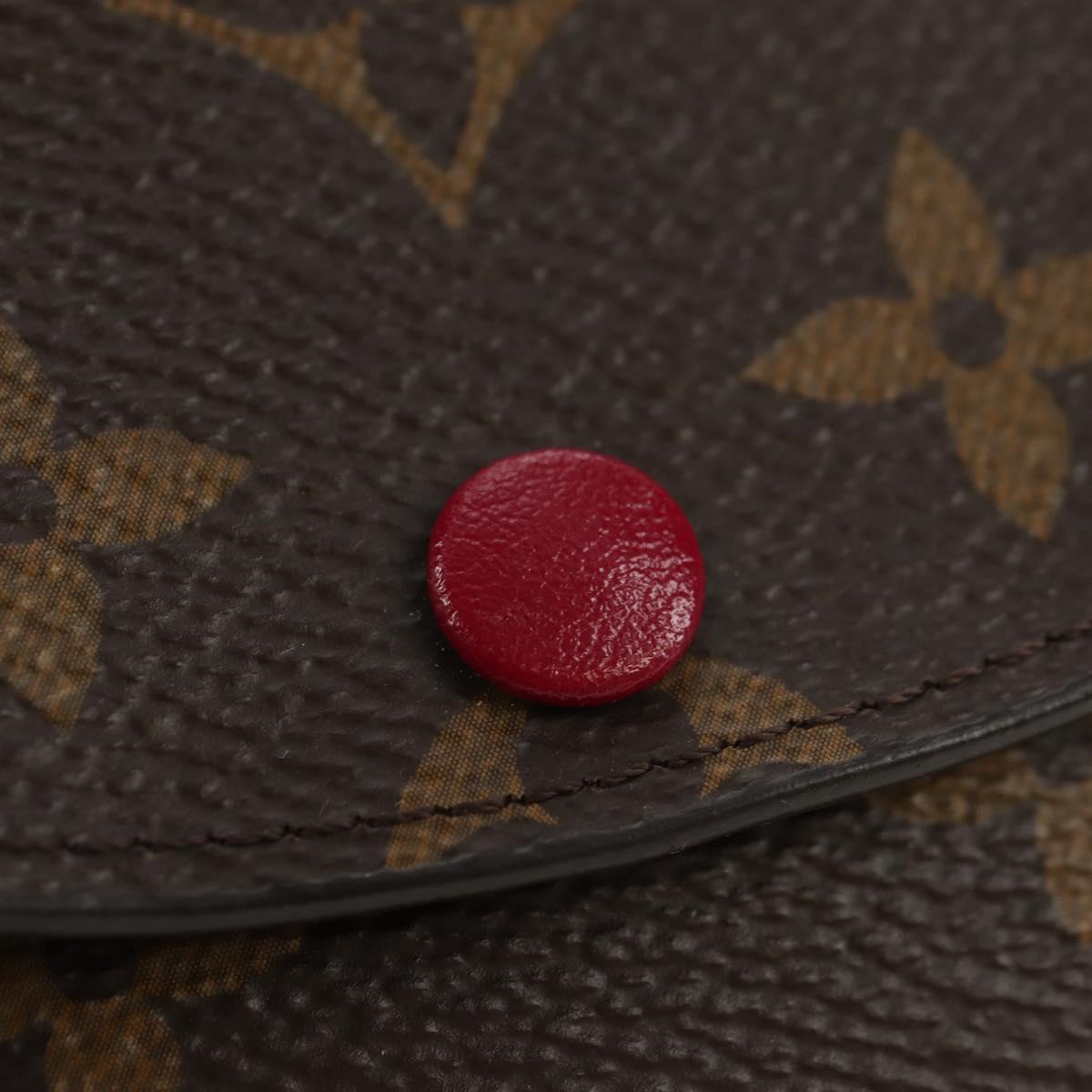 LOUIS VUITTON Monogram Porte Monnaie Rosary Purse Fuchsia M41939 Auth am11670M