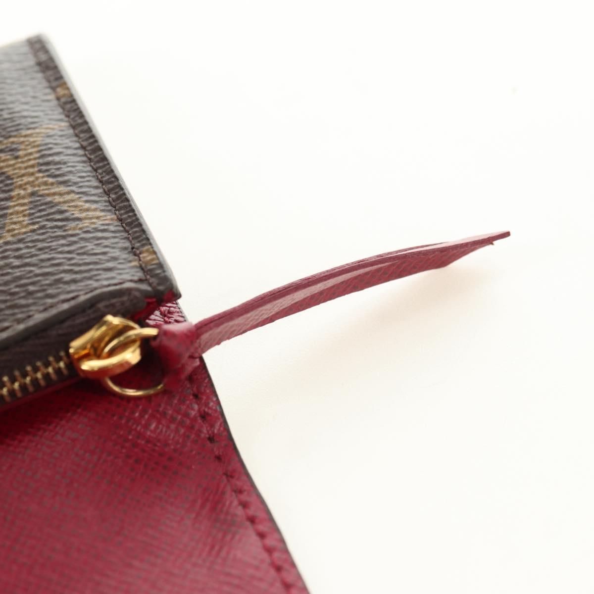 LOUIS VUITTON Monogram Porte Monnaie Rosary Purse Fuchsia M41939 Auth am11670M