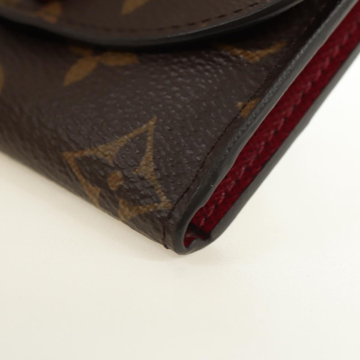 LOUIS VUITTON Monogram Porte Monnaie Rosary Purse Fuchsia M41939 Auth am11670M