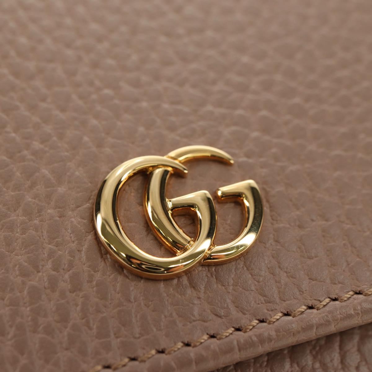 GUCCI Wallet Leather Pink Gold 598587 Auth am11673V