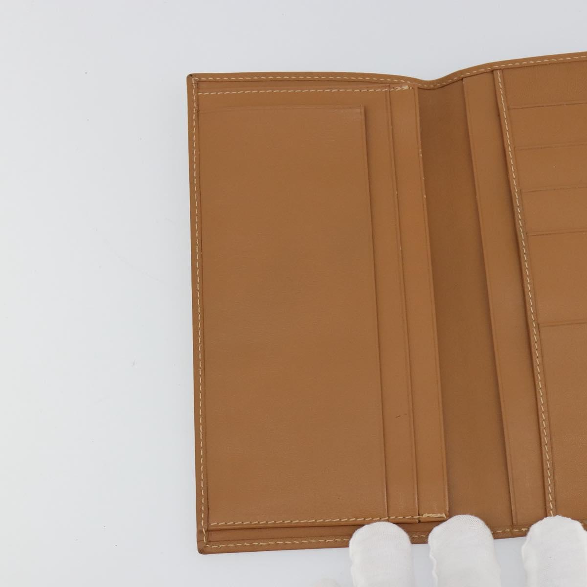 CELINE Macadam Canvas Billfold Wallet PVC Leather Brown Auth am11691A
