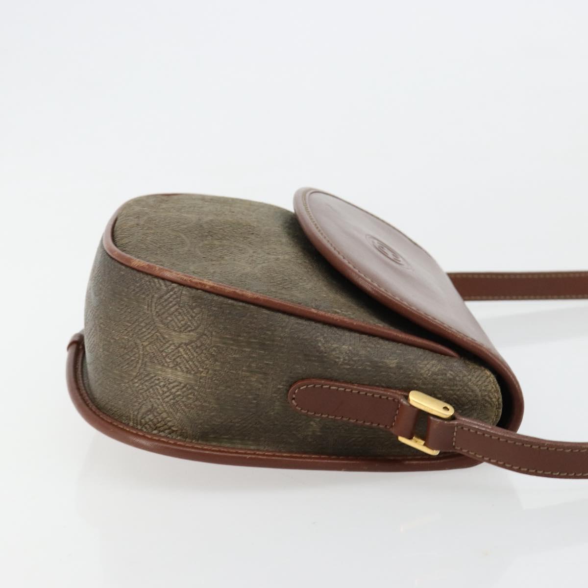 GUCCI Shoulder Bag PVC Leather Brown Gold 007 14 0074 Auth am11698