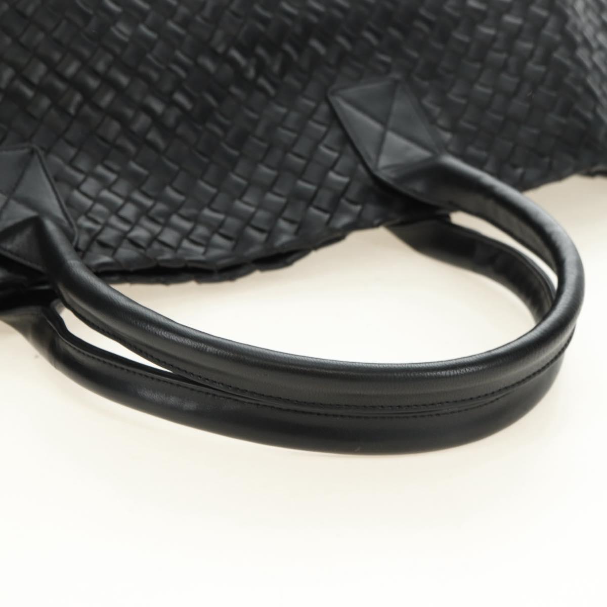 BOTTEGA VENETA INTRECCIATO Cabas GM Hand Bag Leather Black Auth am11701SM