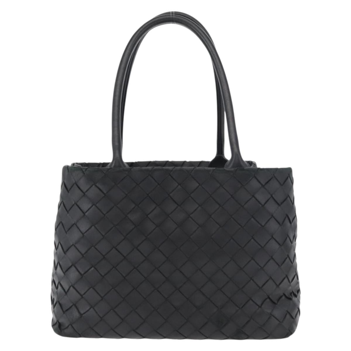 BOTTEGA VENETA INTRECCIATO Tote Bag Leather Black Auth am11702SM