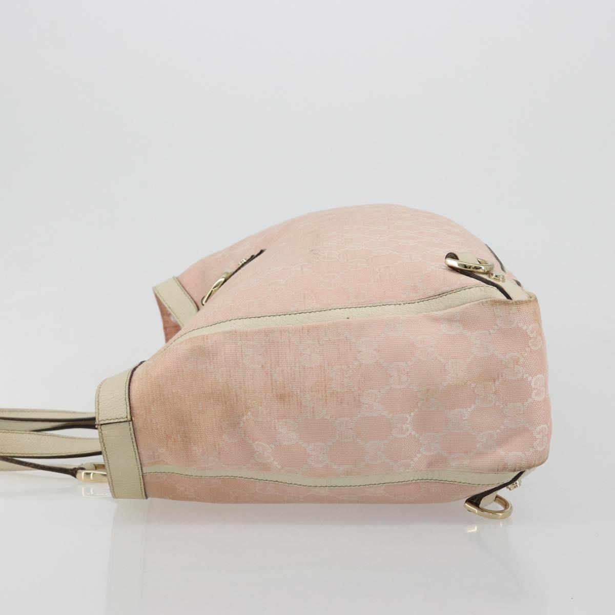 GUCCI GG Canvas Tote Bag Pink Gold 141472 Auth am11704