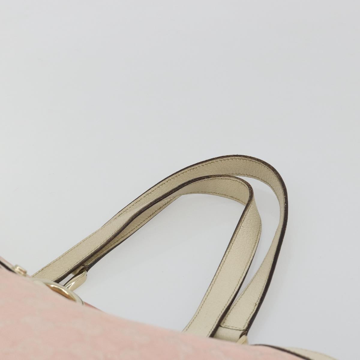 GUCCI GG Canvas Tote Bag Pink Gold 141472 Auth am11704