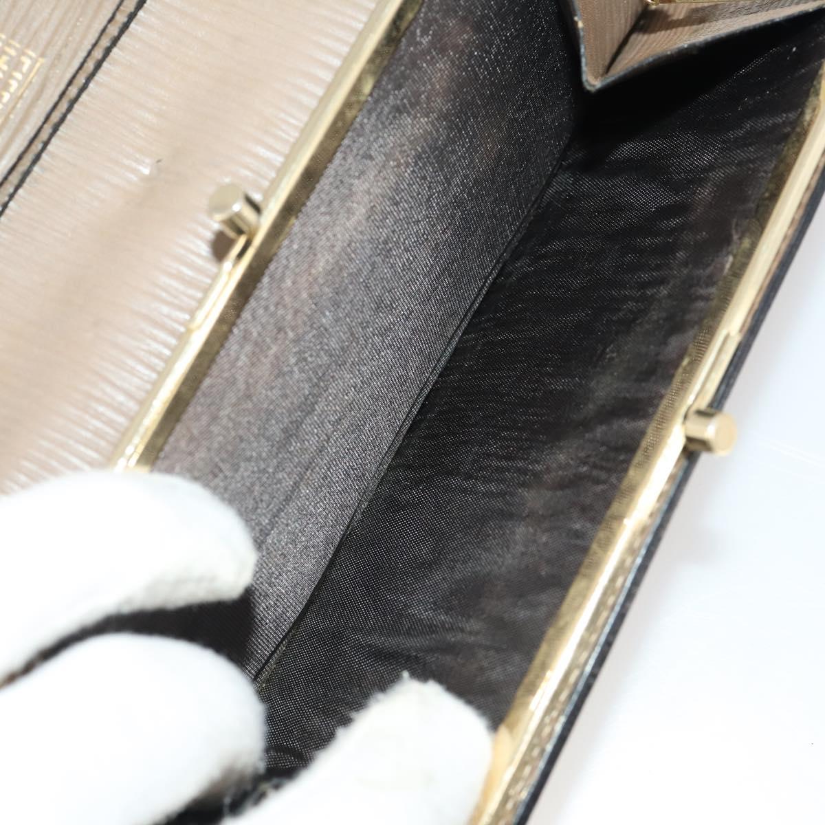 FENDI Zucchino Canvas Clutch Bag Coated Canvas 2 Set Beige Auth am11707