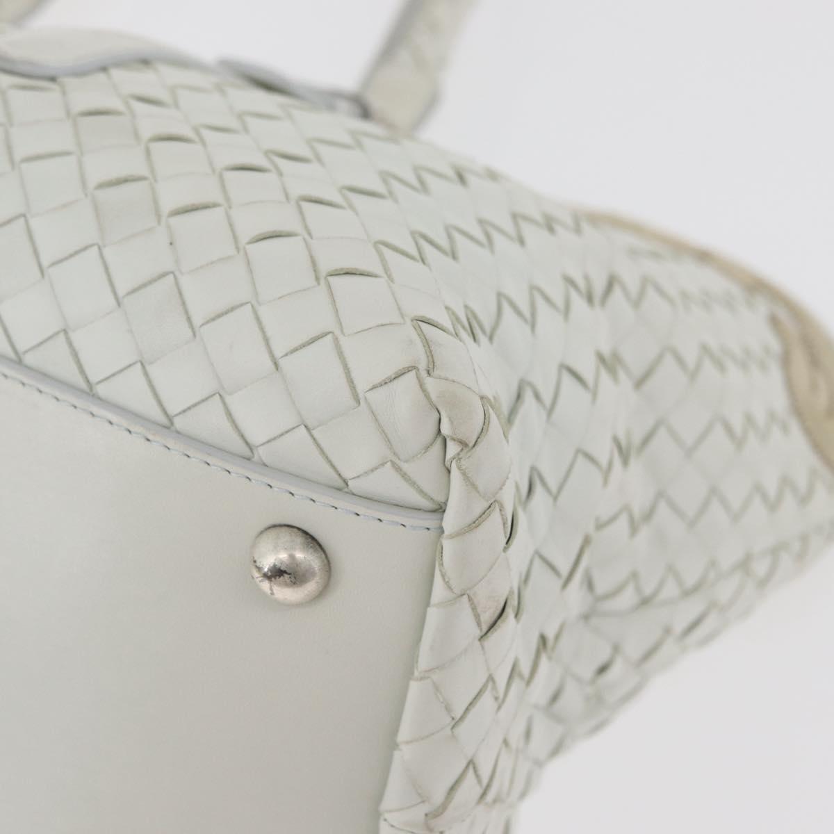 BOTTEGA VENETA INTRECCIATO Tote Bag Leather White Auth am11708A