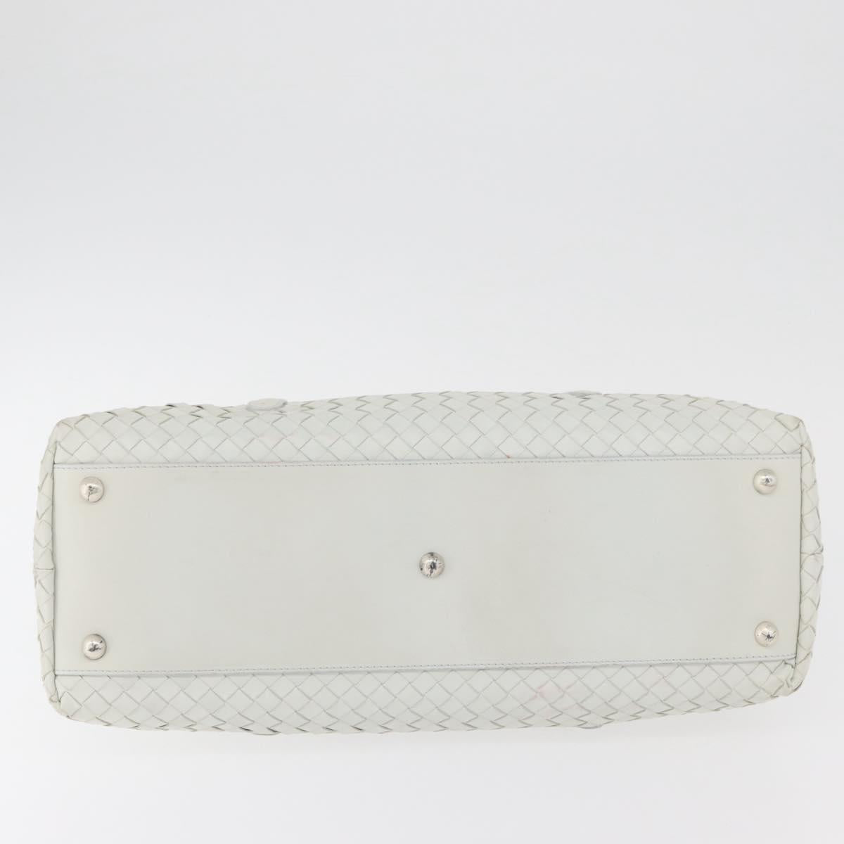 BOTTEGA VENETA INTRECCIATO Tote Bag Leather White Auth am11708A