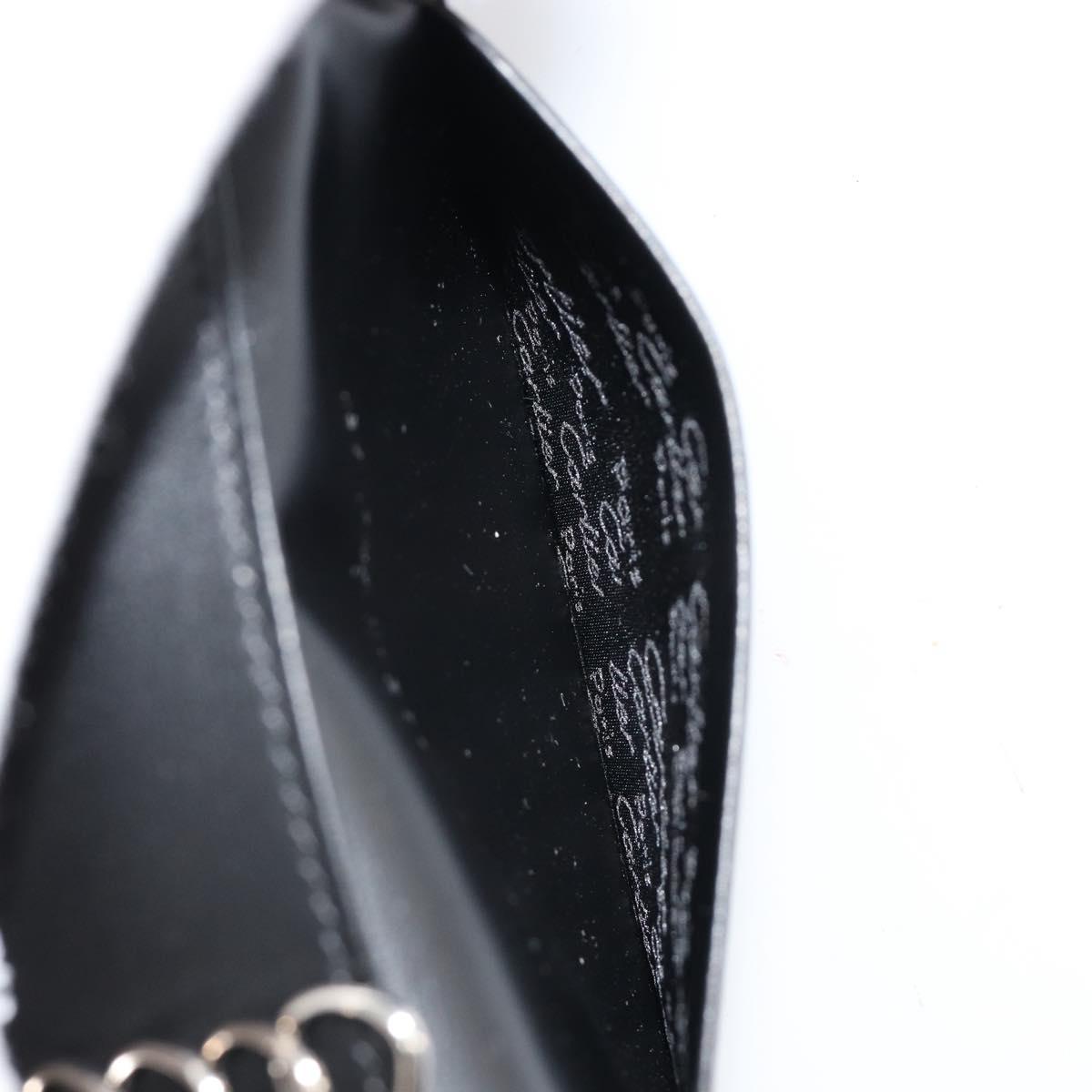 CARTIER Pasha Six Hooks Key Case Leather Black Silver Auth am11724V