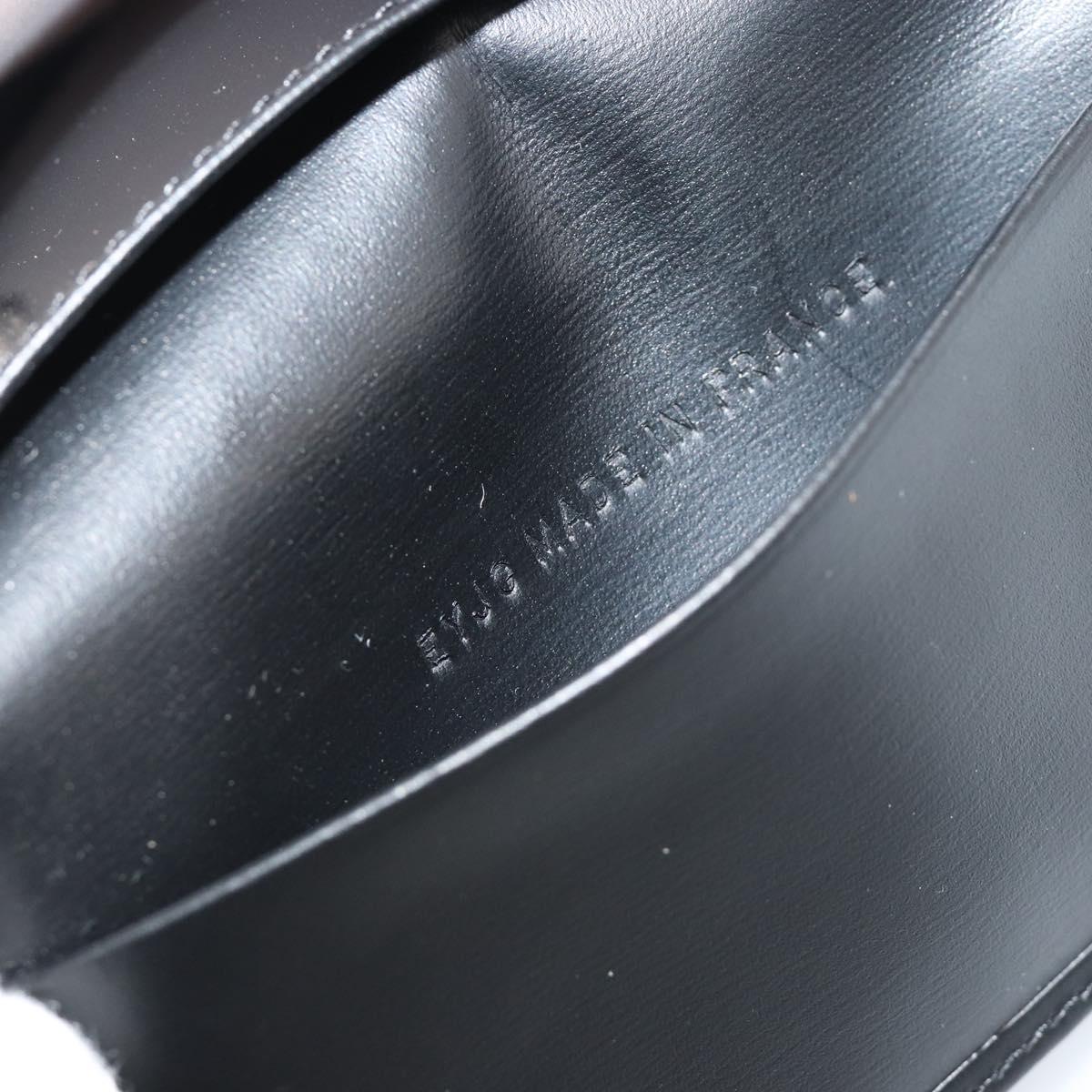 CARTIER Pasha Six Hooks Key Case Leather Black Silver Auth am11724V
