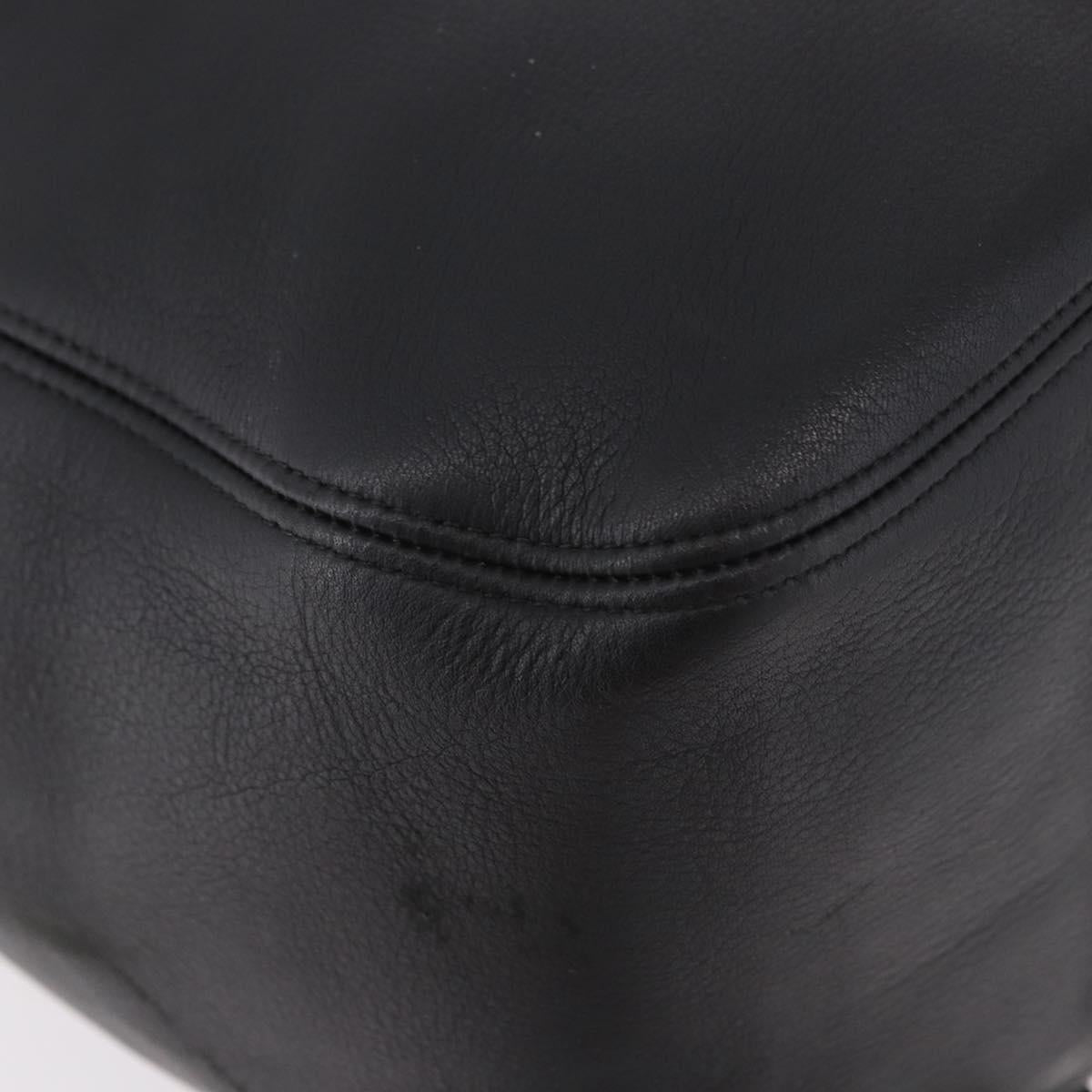 Coach Old Shoulder Bag Leather Black Gold Auth am11729A