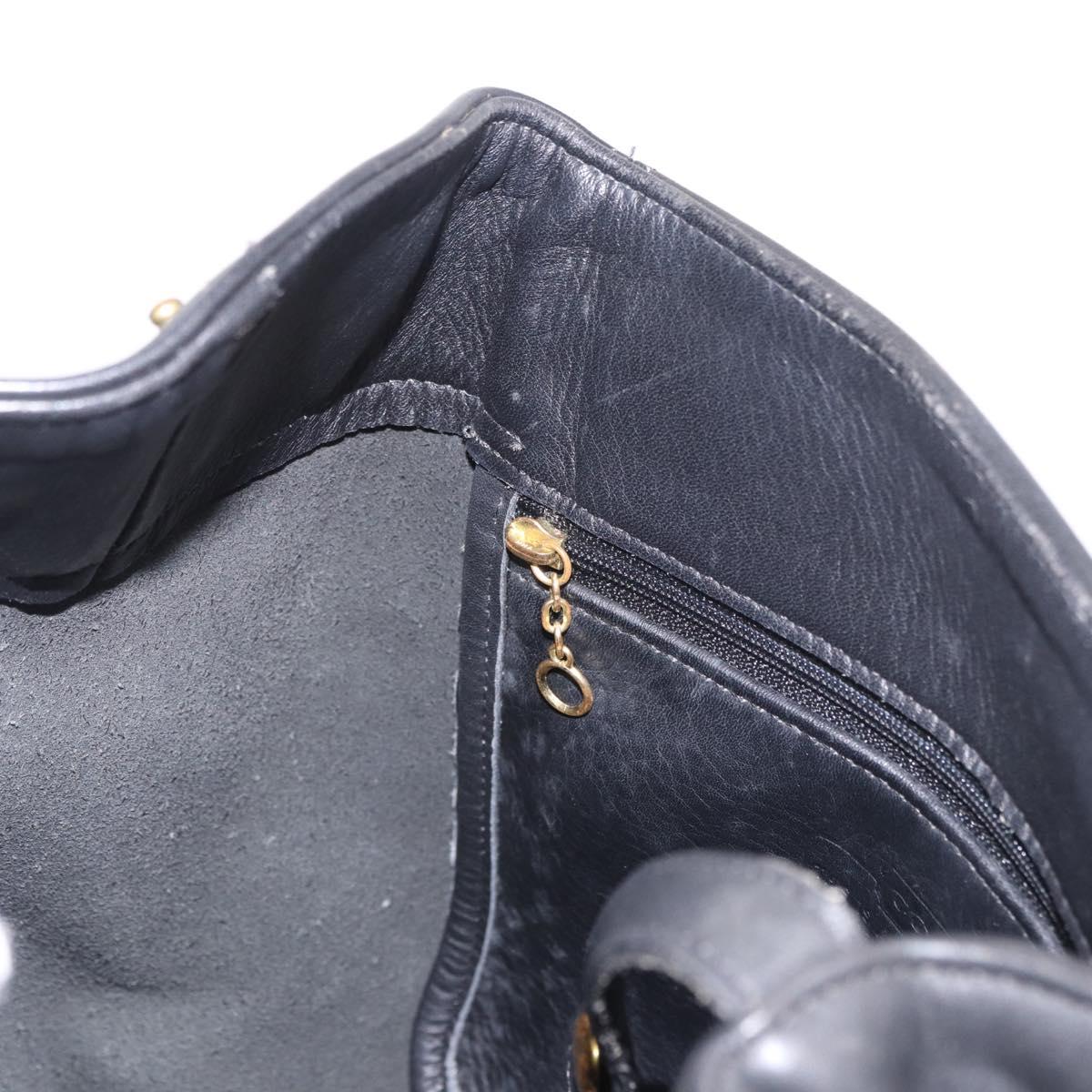 Coach Old Shoulder Bag Leather Black Gold Auth am11729A