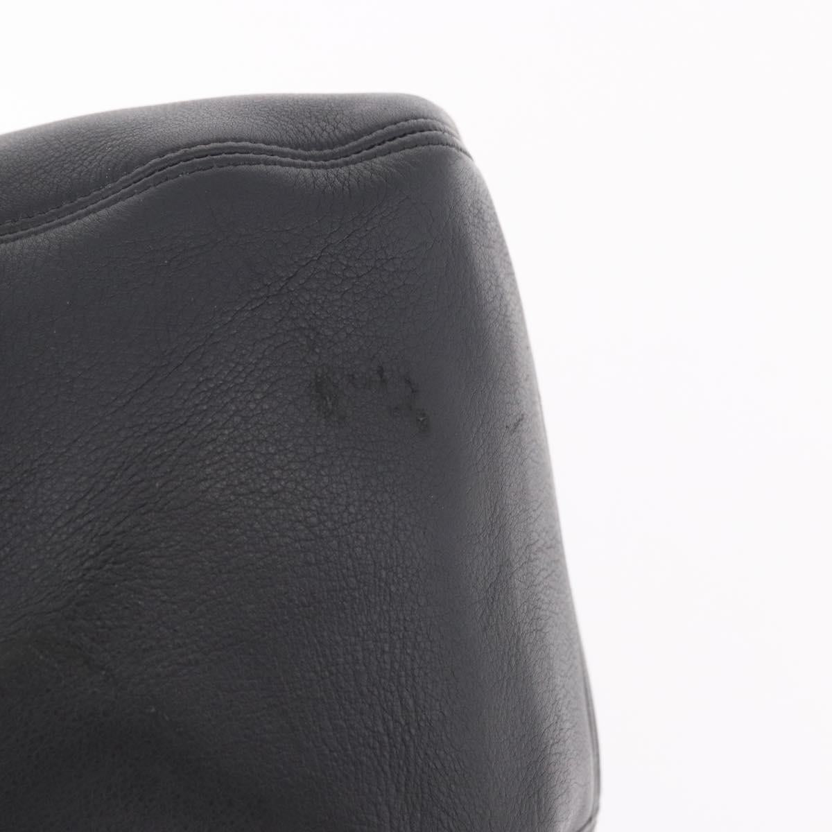 Coach Old Shoulder Bag Leather Black Gold Auth am11729A