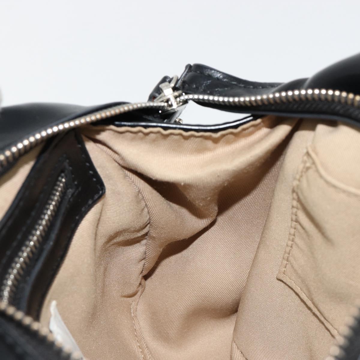 Vivienne Westwood Chain Tote Bag Leather Black Silver Auth am11730V