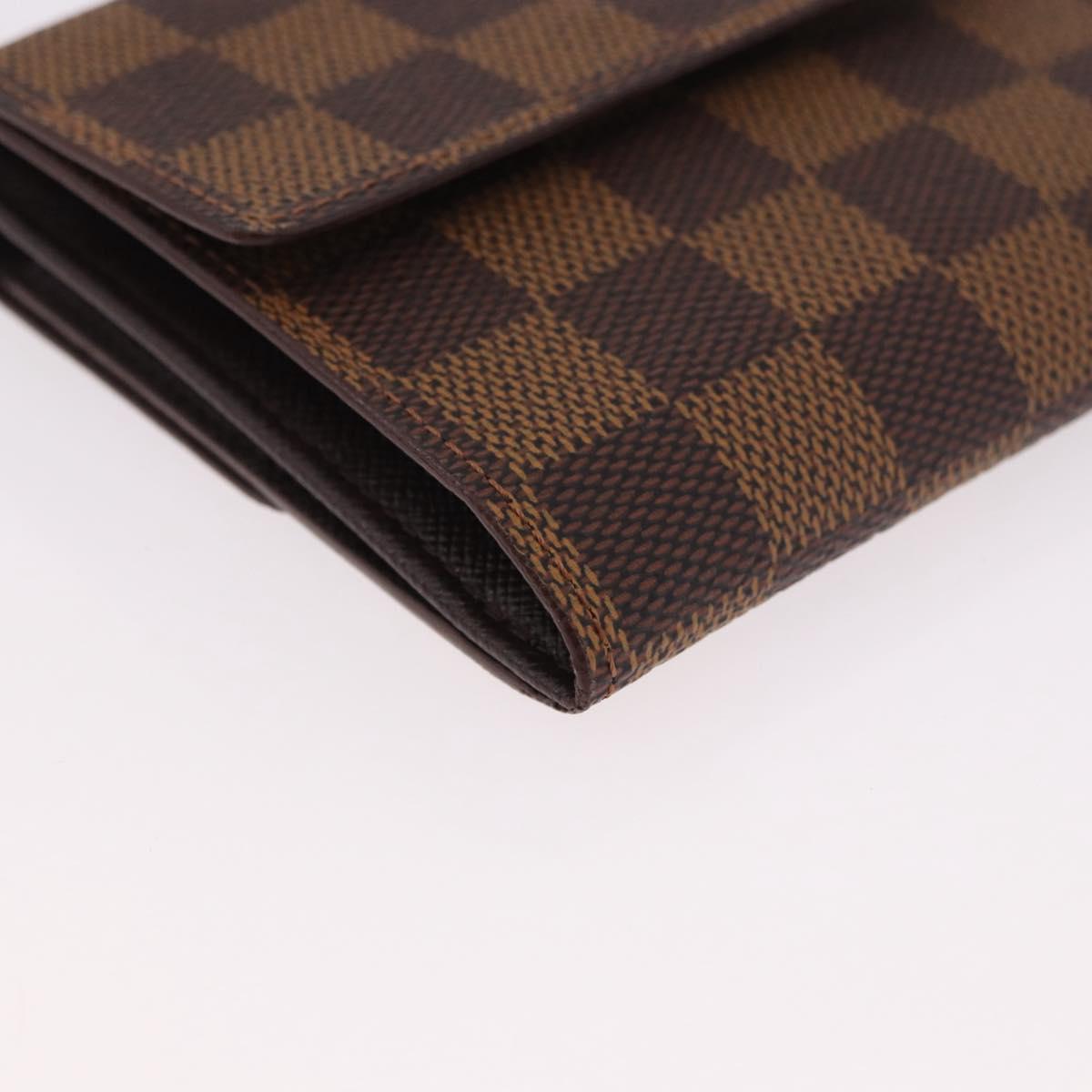 LOUIS VUITTON Damier Ebene Portefeuille Elise Wallet N61654 LV Auth am11731A