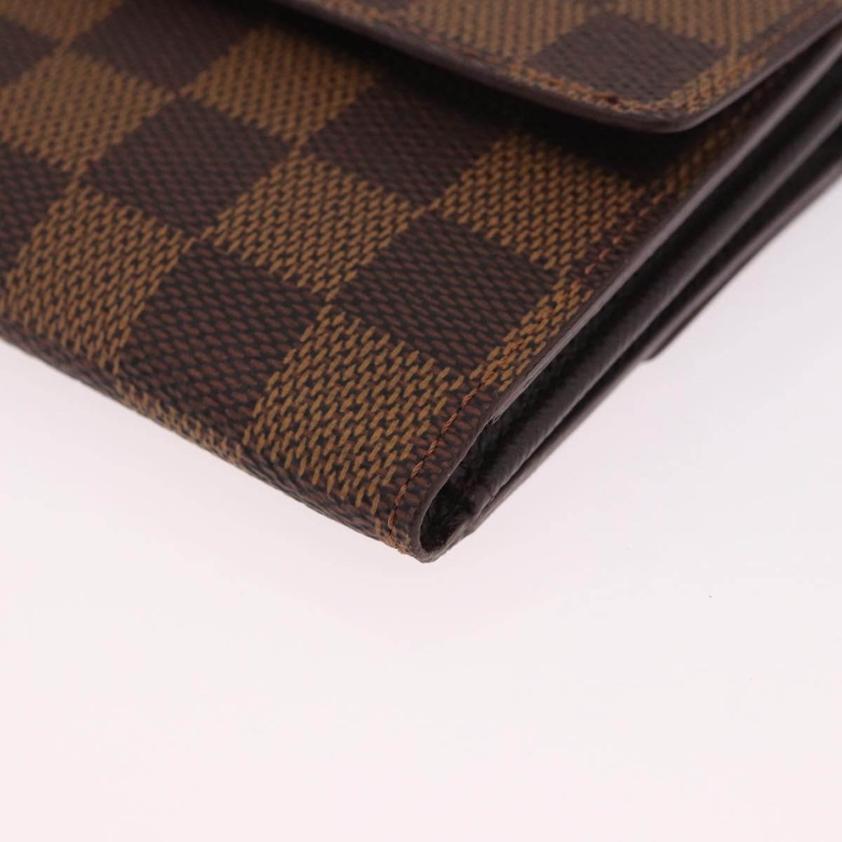 LOUIS VUITTON Damier Ebene Portefeuille Elise Wallet N61654 LV Auth am11731A