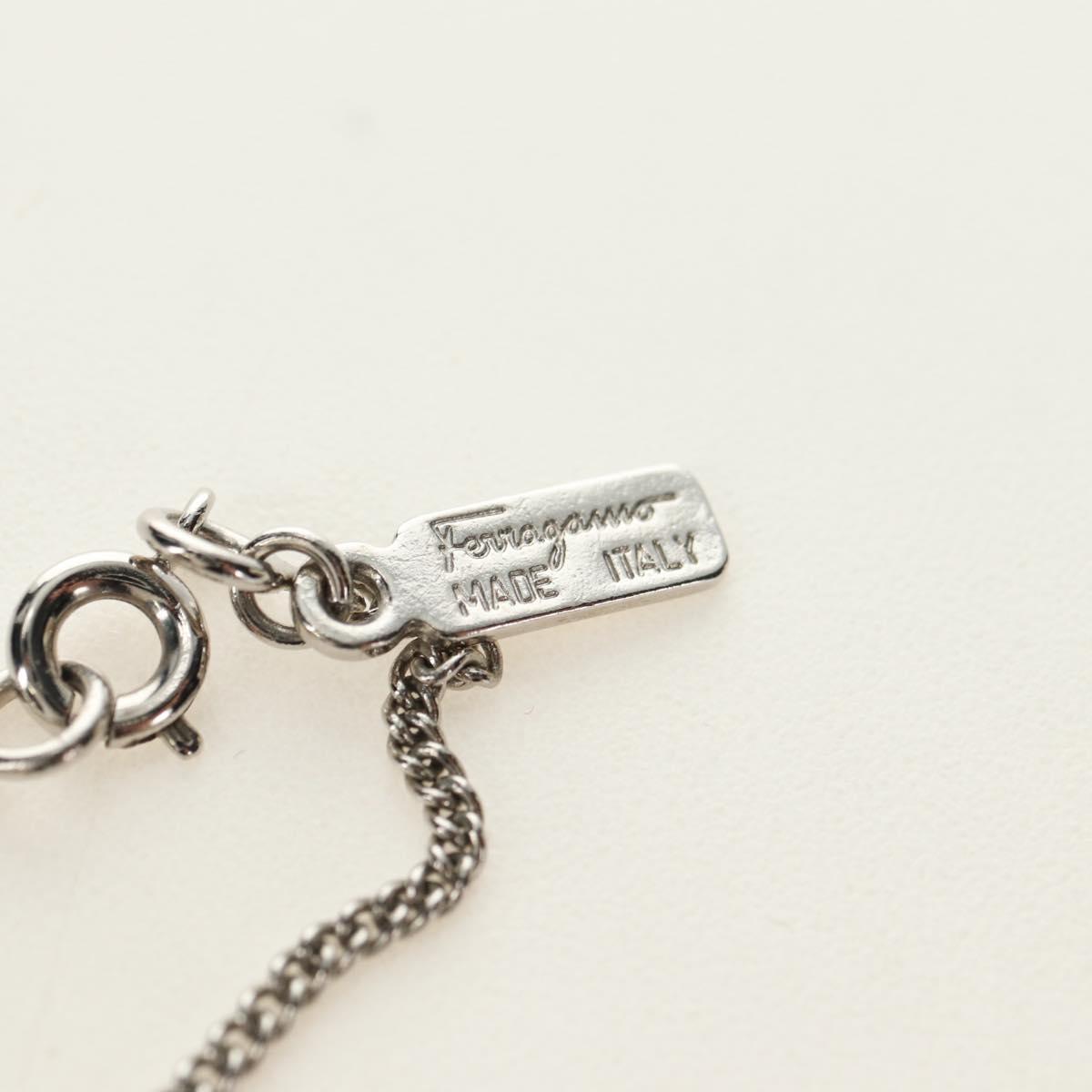 Salvatore Ferragamo Gancini Necklace metal Silver Auth am11734V