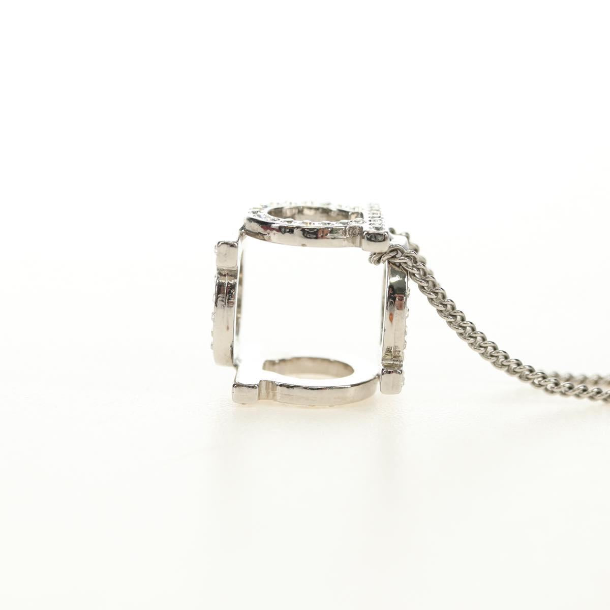 Salvatore Ferragamo Gancini Necklace metal Silver Auth am11734V