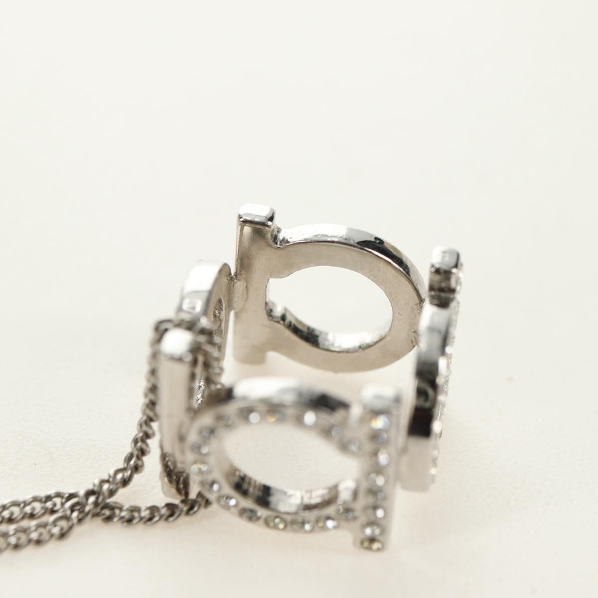 Salvatore Ferragamo Gancini Necklace metal Silver Auth am11734V