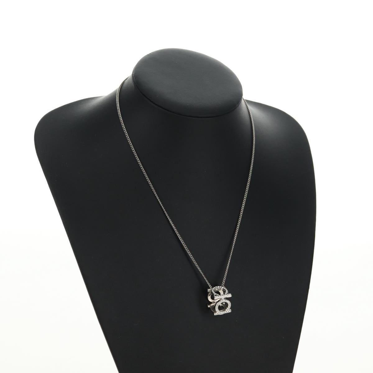 Salvatore Ferragamo Gancini Necklace metal Silver Auth am11734V