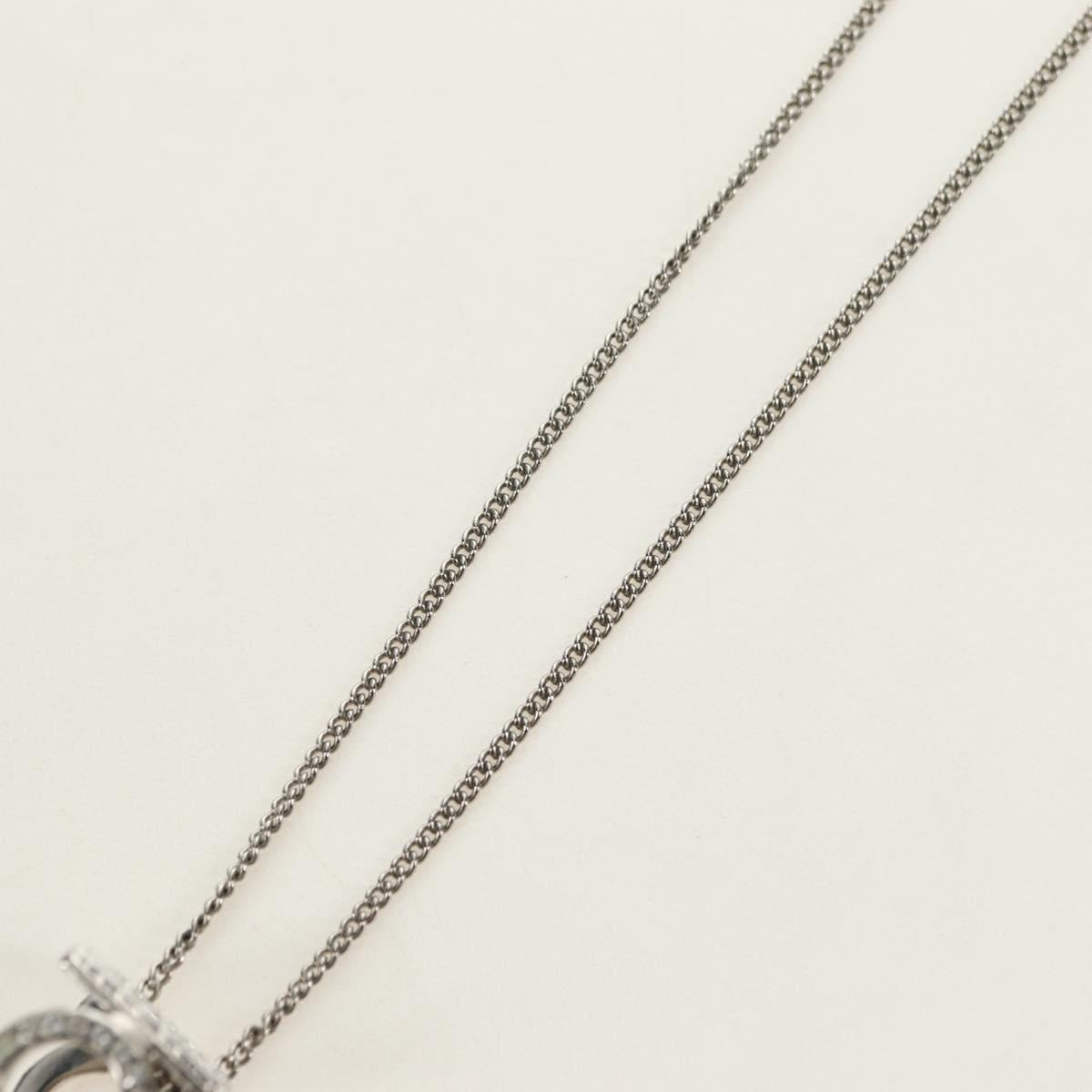 Salvatore Ferragamo Gancini Necklace metal Silver Auth am11734V
