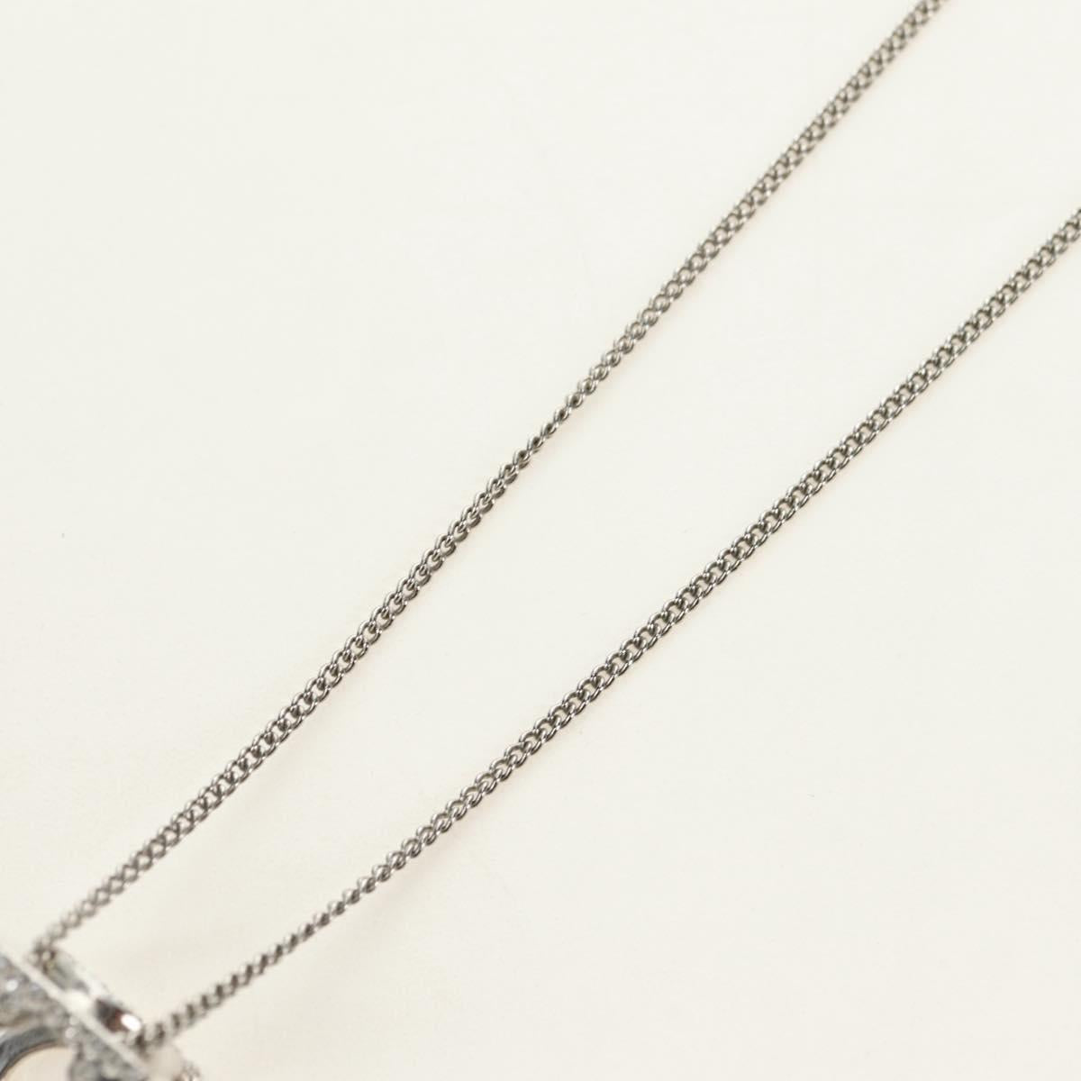 Salvatore Ferragamo Gancini Necklace metal Silver Auth am11734V