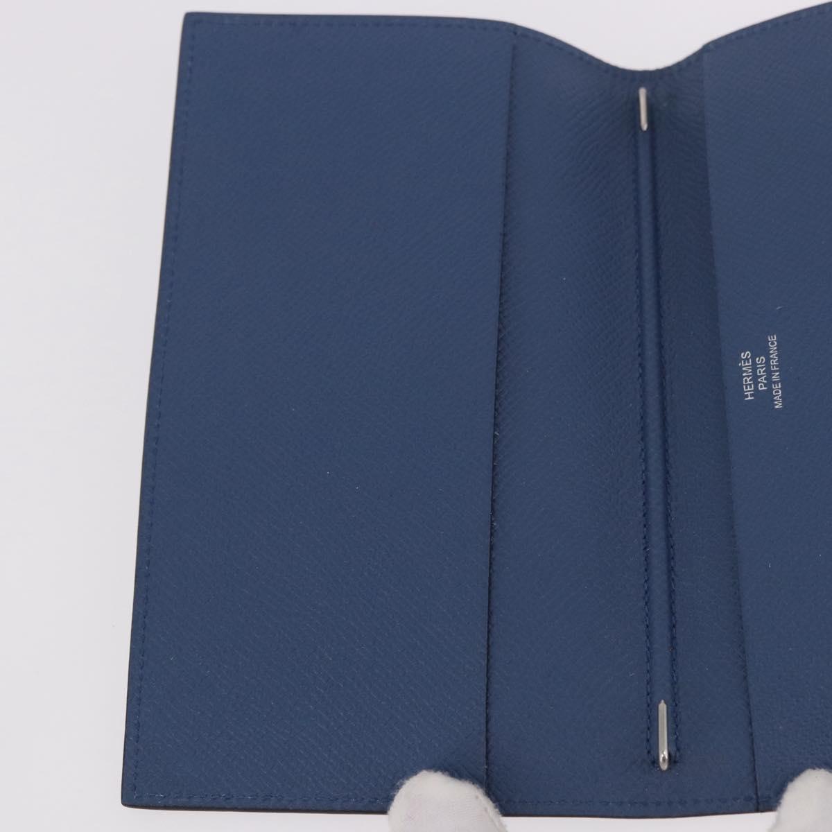 HERMES Agenda Vision II Day Planner Cover Leather Blue Auth am11742M