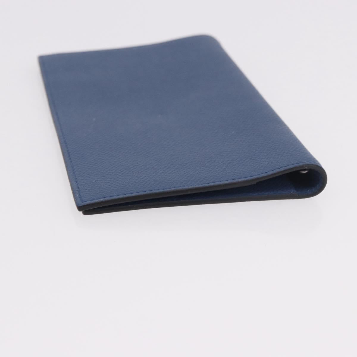 HERMES Agenda Vision II Day Planner Cover Leather Blue Auth am11742M
