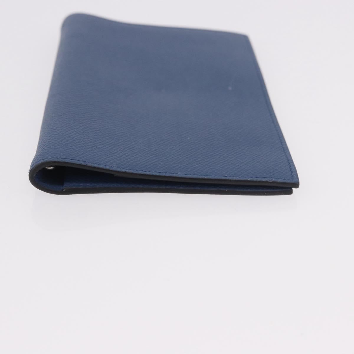 HERMES Agenda Vision II Day Planner Cover Leather Blue Auth am11742M