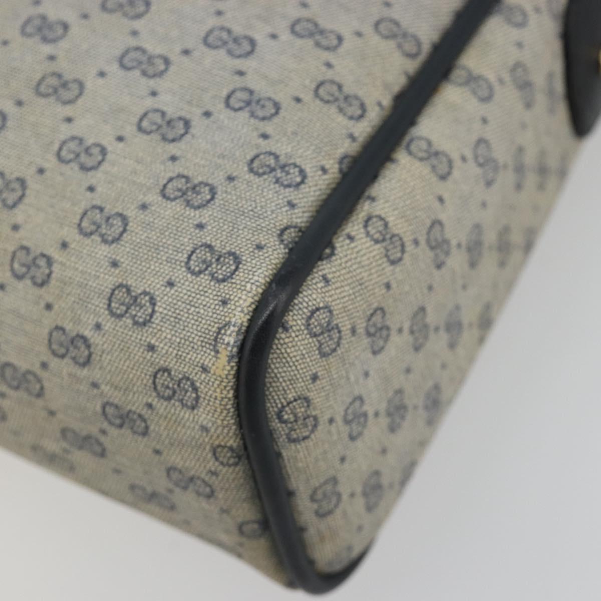 GUCCI Micro GG Supreme Old Shoulder Bag PVC Navy Gold 007 904 0014 Auth am11745