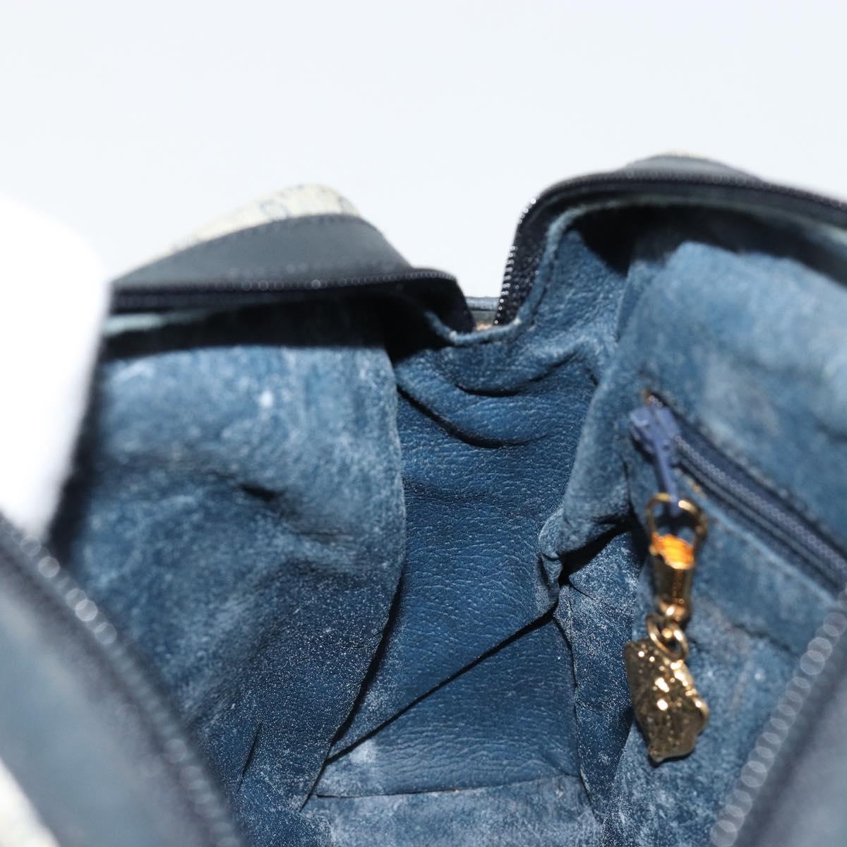 GUCCI Micro GG Supreme Old Shoulder Bag PVC Navy Gold 007 904 0014 Auth am11745